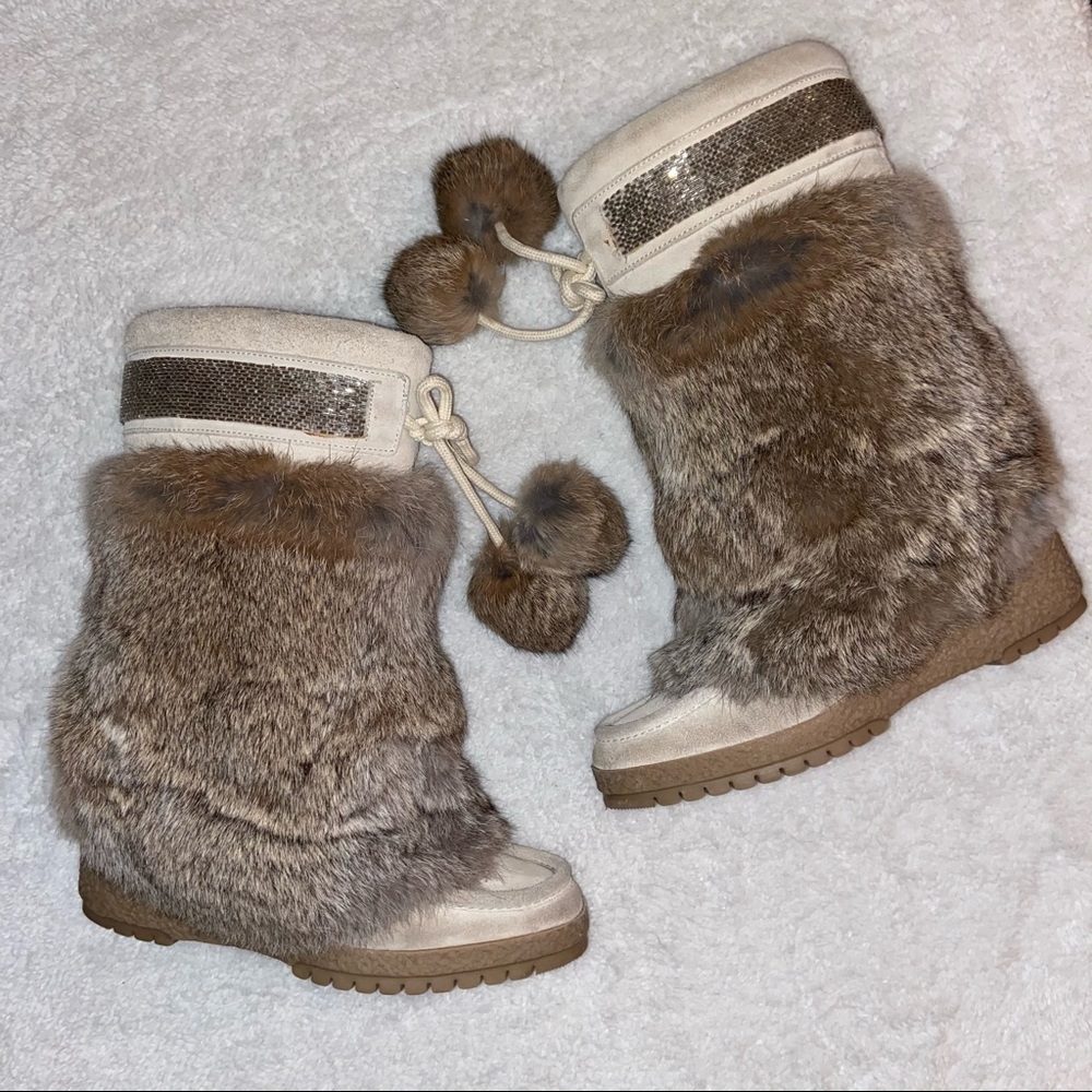 Coach Maryann Fur Boots (REAL RABBIT FUR!)